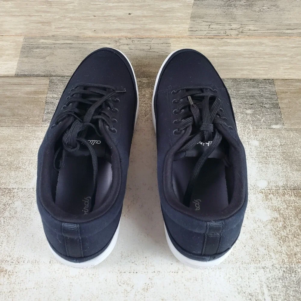 Allbirds Canvas Pacer Womens Shoes Sz 10 W Running Natural Black Lace Up Sneake